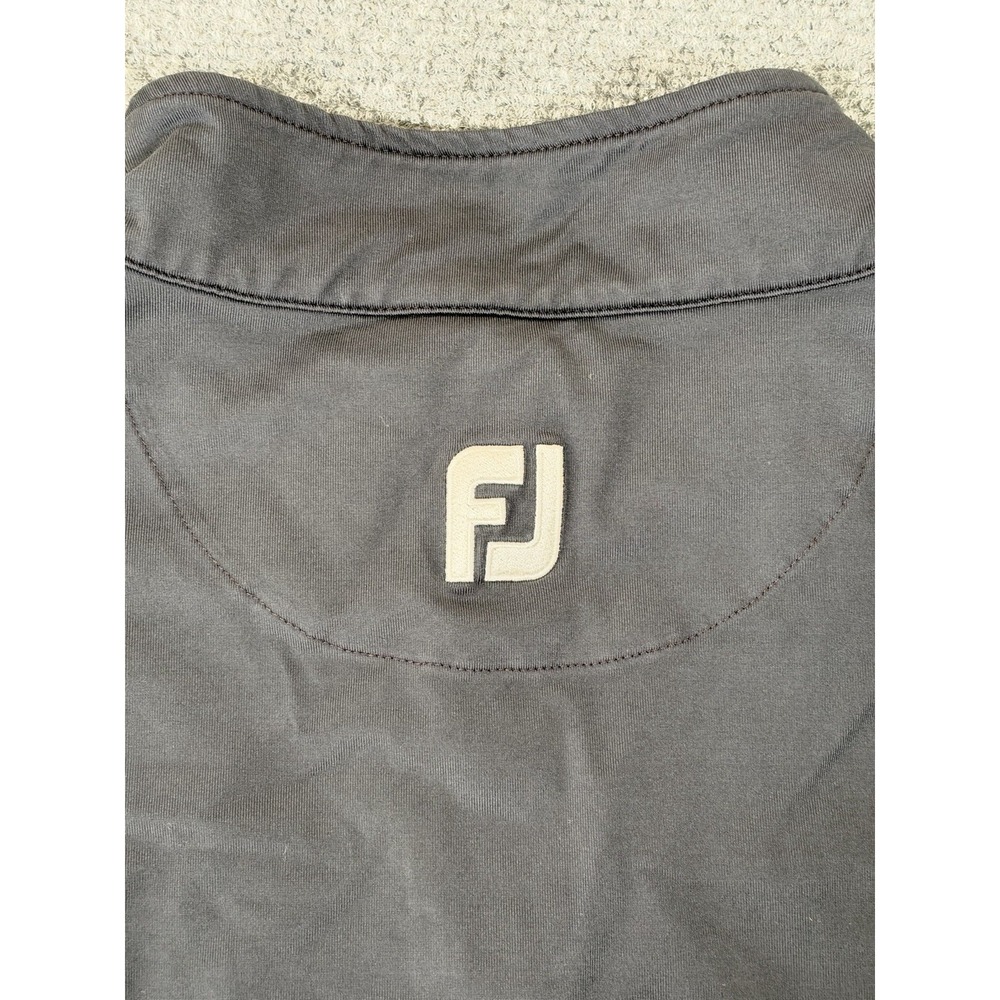 FootJoy Vest Mens Medium Black Half Zip Jersey Golf Performance Outdoors Casual - Picture 11 of 11